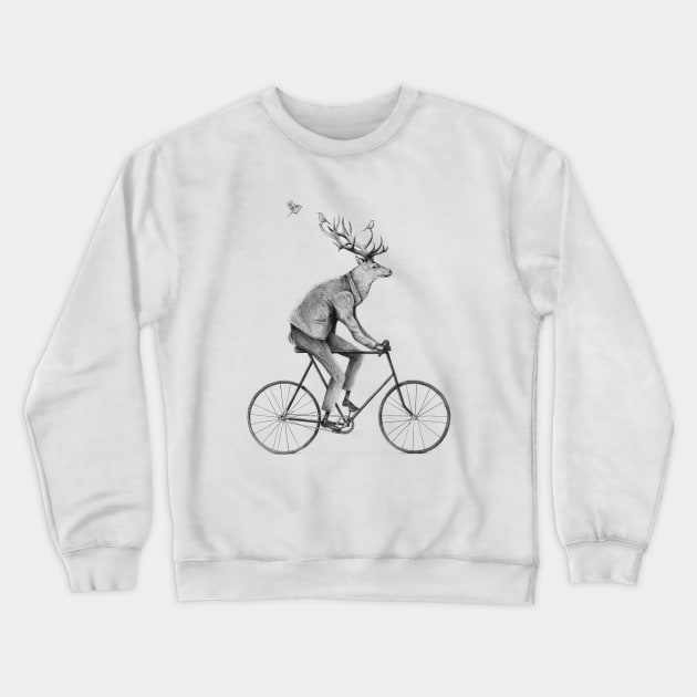 Even a Gentleman rides Crewneck Sweatshirt by mikekoubou